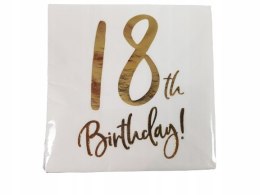 Papierowe serwetki urodziny 18 Birthday 10 szt