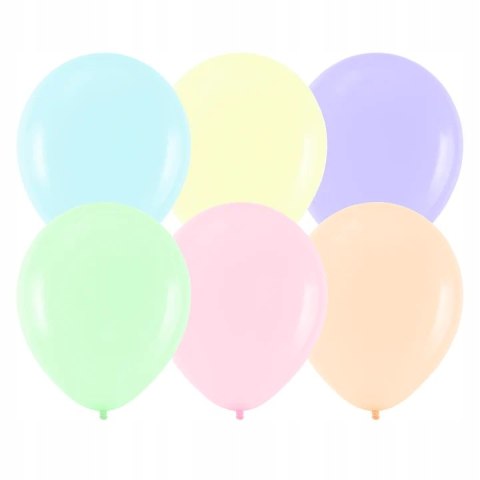 Balony pastelowe kolorowe 27cm 50 szt urodziny