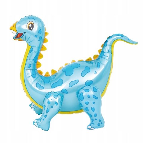 Balon foliowy dinozaur stegozaur niebieski 58x92cm