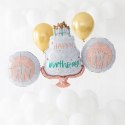 Balony Tort Happy Birthday zestaw