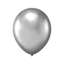 Balony gumowe srebne chrom urodziny 30cm 5szt