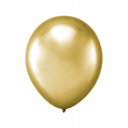Balony gumowe złote chrom urodziny 30cm 5szt