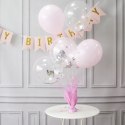 Stojak na balony z patyczkami ciężarek różowy