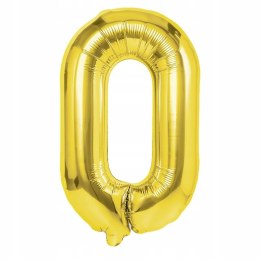 Balon CYFRA 0 złota metaliczna URODZINY 100cm