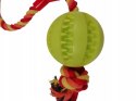 Piłka dla psa na sznurku z kolcami półtwarda 7 cm