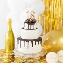 Świeczka na tort urodzinowa cyfra 3 złota 10 cm