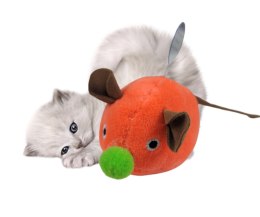 Myszka dla kota zabawka piszcząca 7cm pomarańczowa