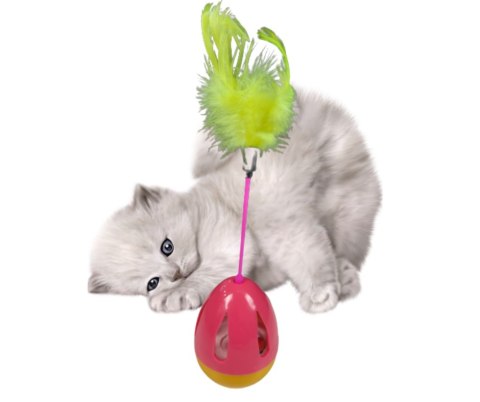 Zabawka dla kota interaktywna z dzwonkiem 10+15cm