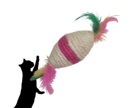 Zabawka dla kota ze sznurka piłka szyszka 8 x 5cm