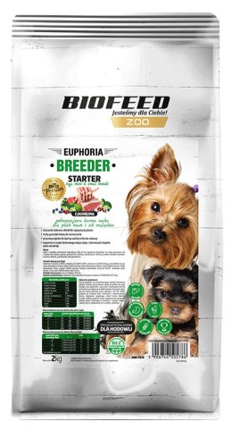 BIOFEED EUPHORIA BREEDER STARTER Mini & Small dla psich mam i ich maluchów z jagnięciną 2kg