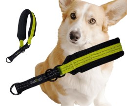 OBROŻA półzaciskowa zielona odblaskowa miękka dla psa 24-30cm